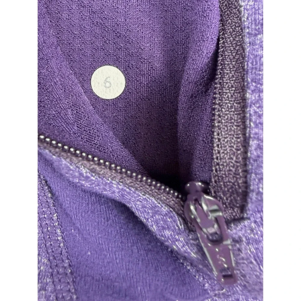 Lululemon Stride Jacket Heather Persian Purple Size 6 Full Zip Hoodie #1690
